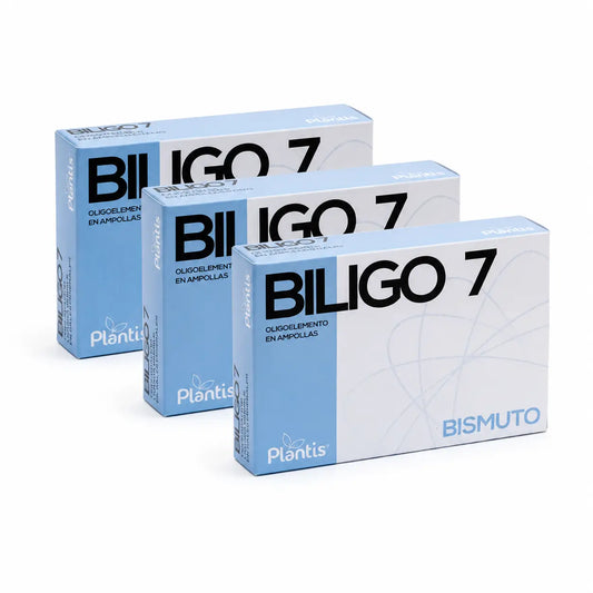 Plantis Biligo 7 Bismuto 20 ampolas de 2 ml, embalagem de 3