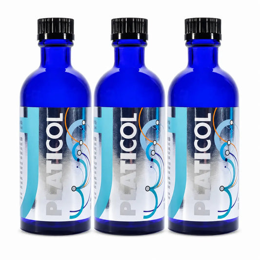 Plantis Platicol Prata Coloidal 20 ppm, 100 ml, embalagem de 3
