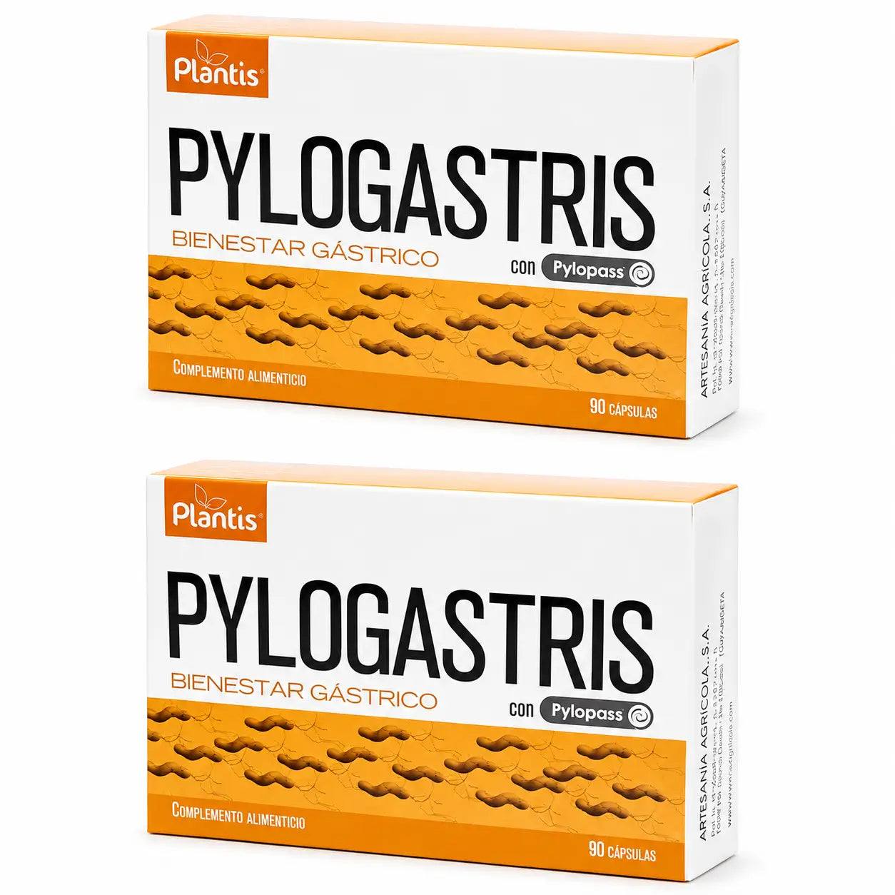 Plantis Pylogastris Pylopass, 90 cápsulas, embalagem com 2