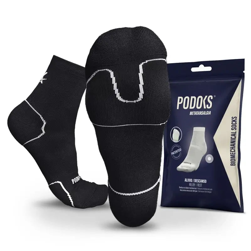 Meias Podoks Metatarsalgia Preto