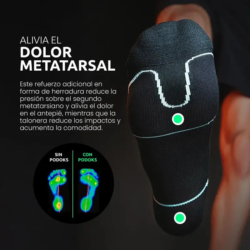 Meias Podoks Metatarsalgia Preto