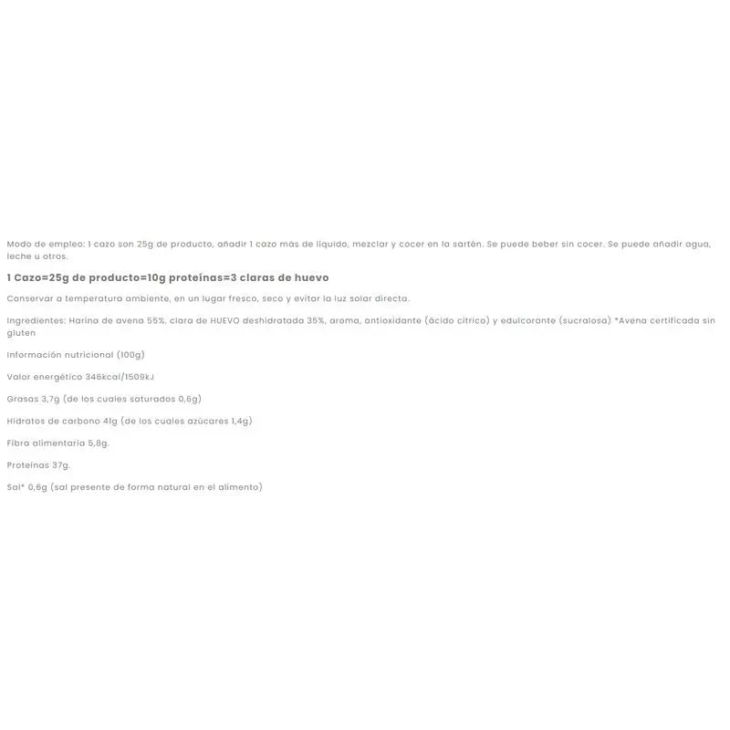 Pr-Ou Clear+Panqueca sabor biscoito de aveia 2Kg. Sg