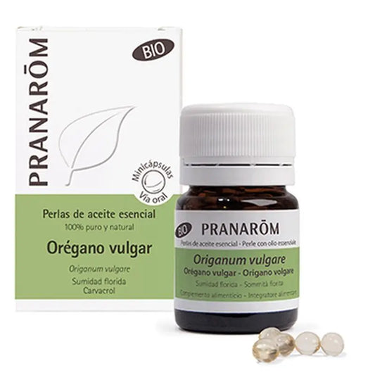 Pranarom Essential Oil Pearls Oregano, 60 mini cápsulas