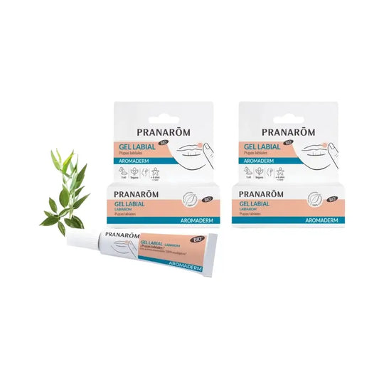 Pranarôm Aromaderm Labiarom Gel Labiarom para os Lábios, 2X5Ml