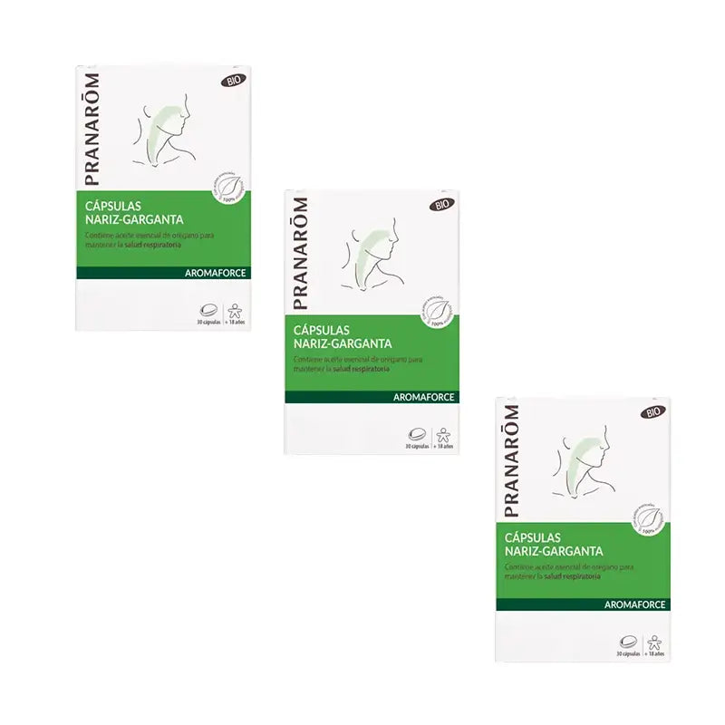 Pranarom Aromaforce Nariz-Garganta, 3X30 Cápsulas