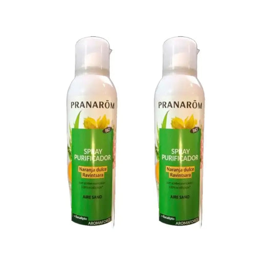 Pranarom Aromaforce Spray Purificante Laranja Doce Ravintsara, 2X150Ml