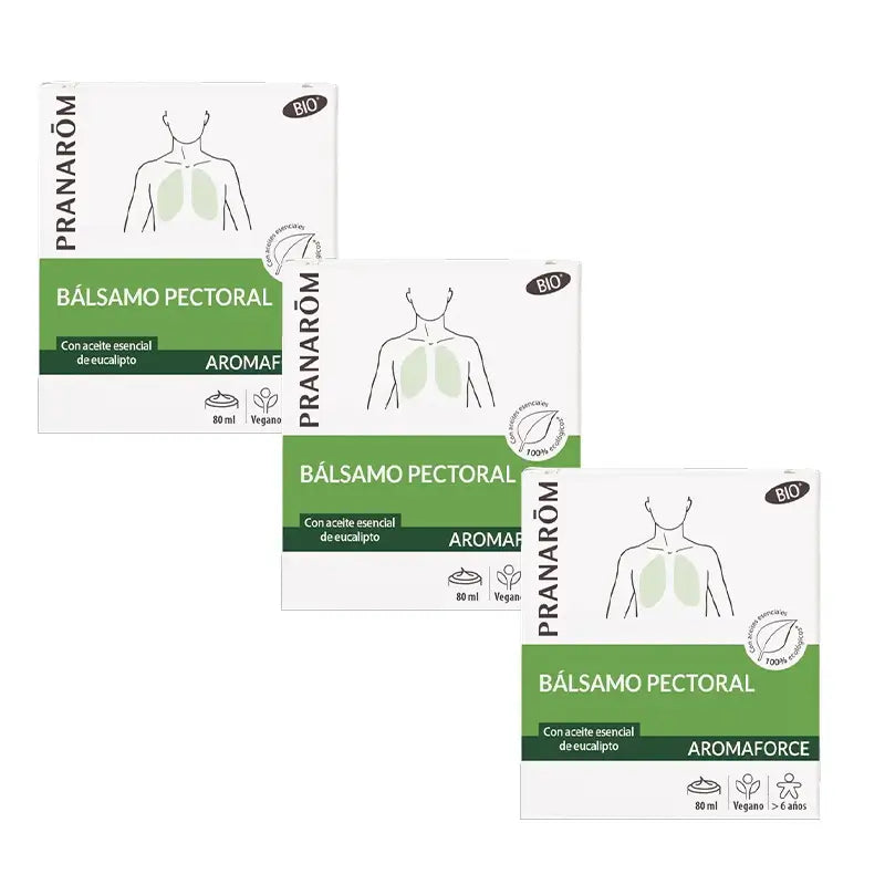Pranarom Bronchial Capsules Com Óleos Essenciais 100% Orgânicos , 3X30 Cápsulas