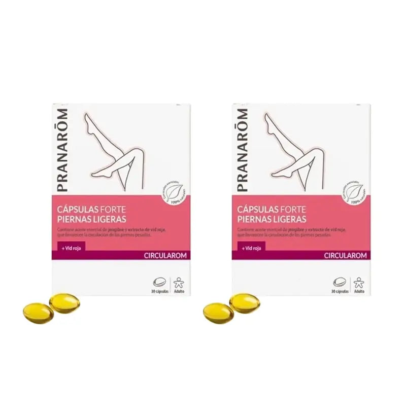 Pranarôm Circularom Cápsulas Forte Conforto Pernas Leves, 2X30 Cápsulas