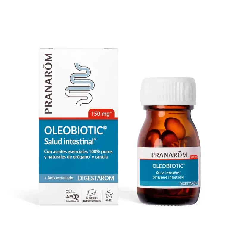 Pranarom Digestarom Oleobiótico Saúde Intestinal, 15 cápsulas