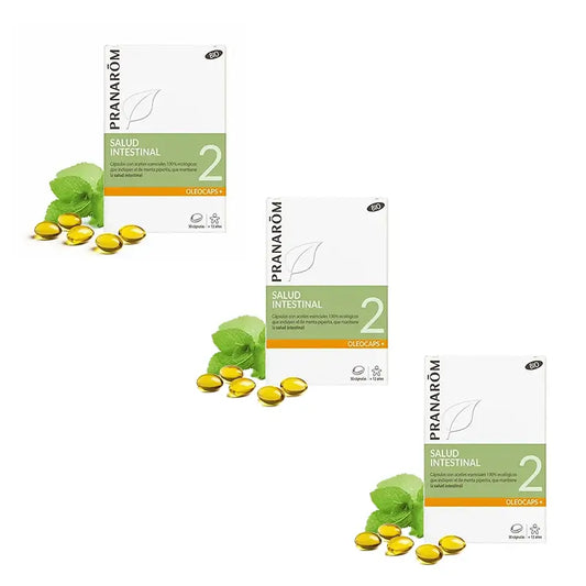 Pranarôm Oleocaps 2 Alívio gastrointestinal e da urina, 3X30 cápsulas