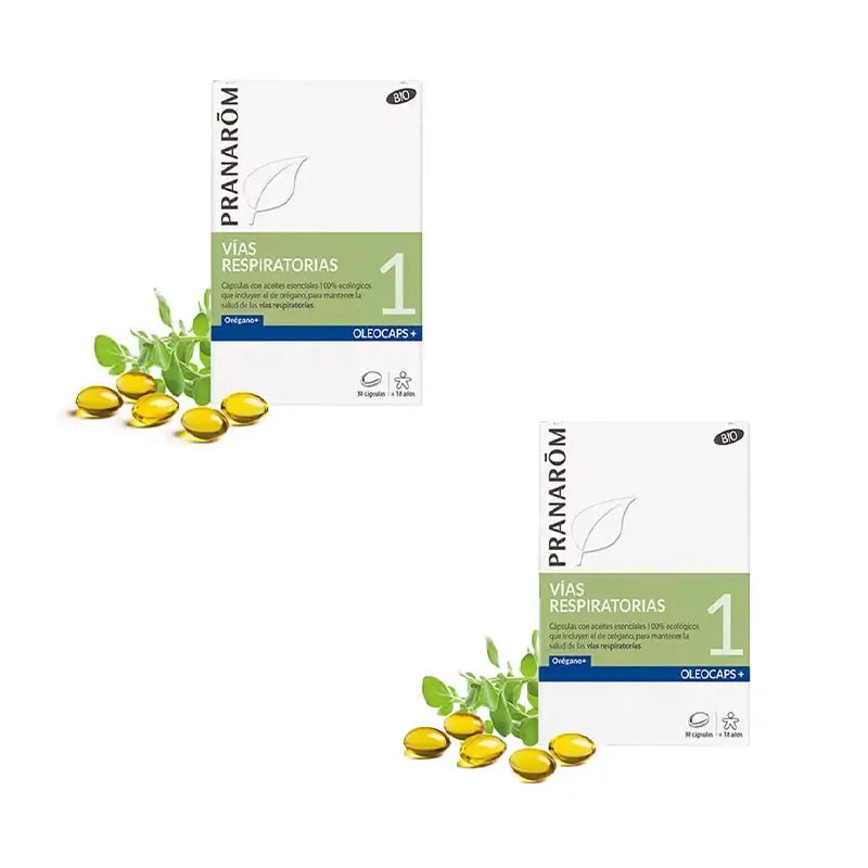 Pranarom Respiratory Tract Oleocaps+ 1 Oregano, 2X30 Cápsulas
