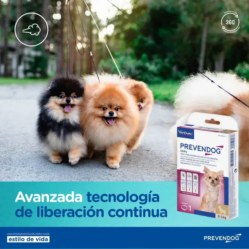 Virbac Prevendog Coleira Antiparasitária 60 cm 2 unidades