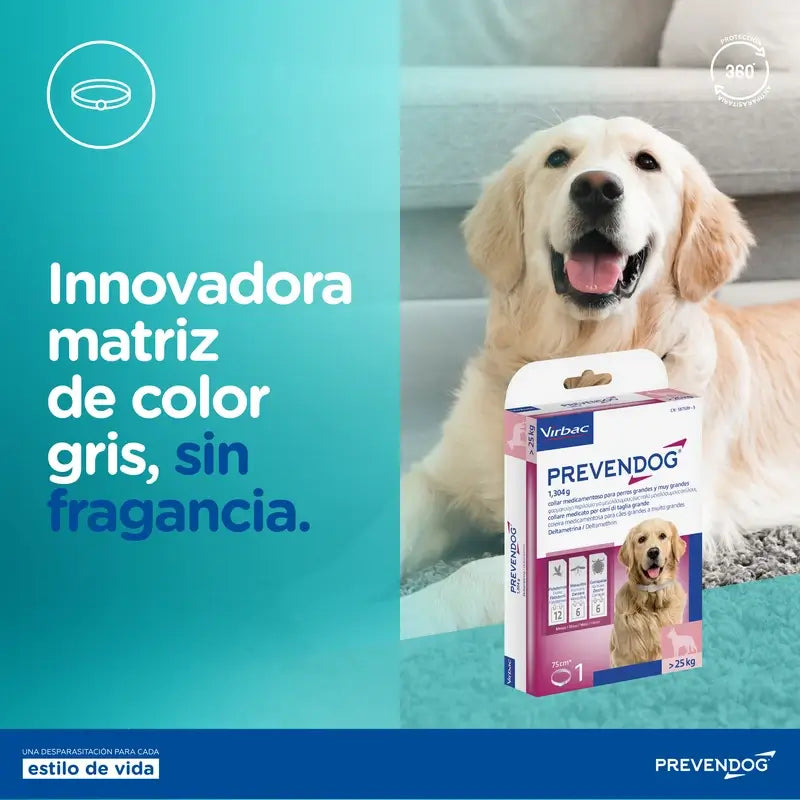 Virbac Prevendog Coleira Anti-Parasita 60 Cm, 1 Unidade