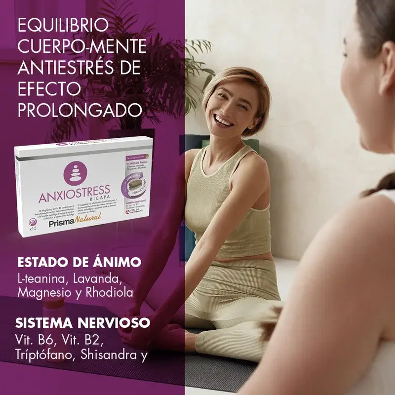 Prisma Natural Anxio-Stress Bicapa, 15 Comprimidos