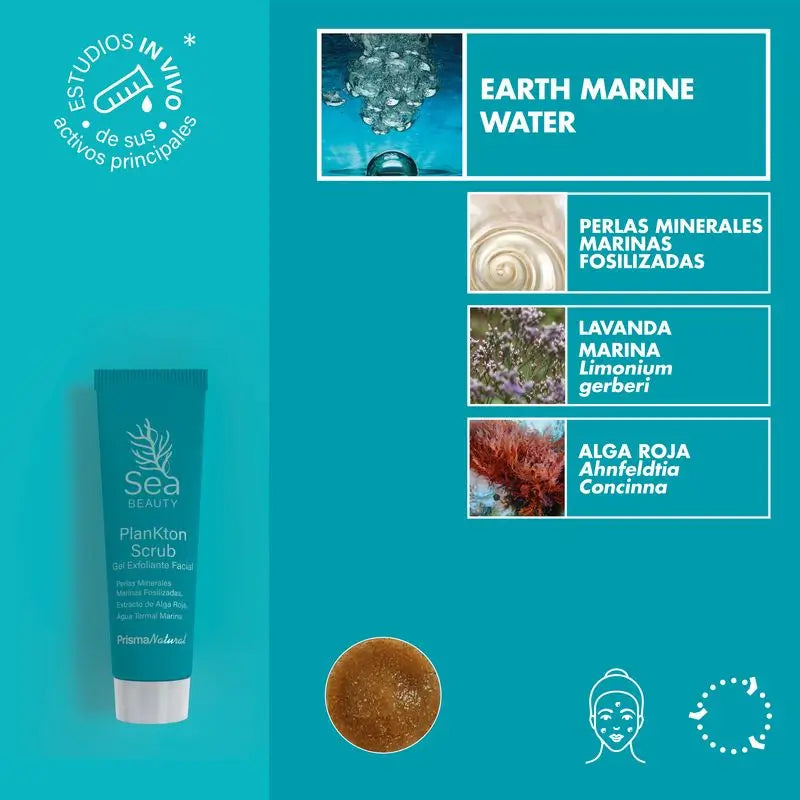 Prisma Natural Sea Beauty Plankton Scrub Gel Esfoliante, 50 ml