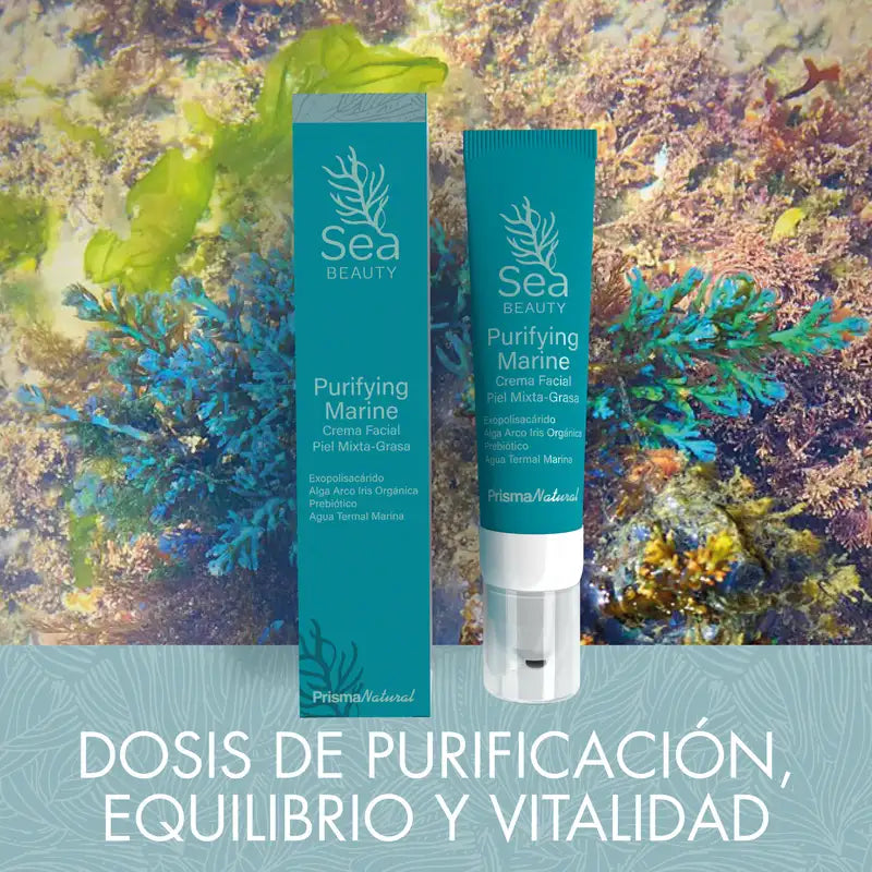 Prisma Natural Sea Beauty Emulsão Facial Purificante Marinha para Pele Mista, 50 ml