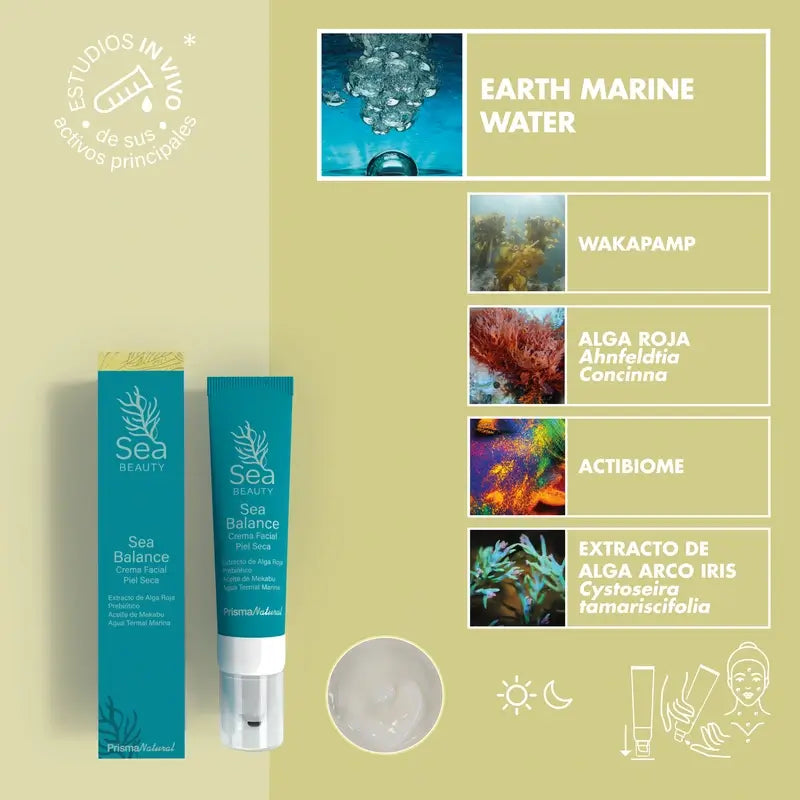 Prisma Natural Sea Balance Creme Facial Pele Seca, 50 ml