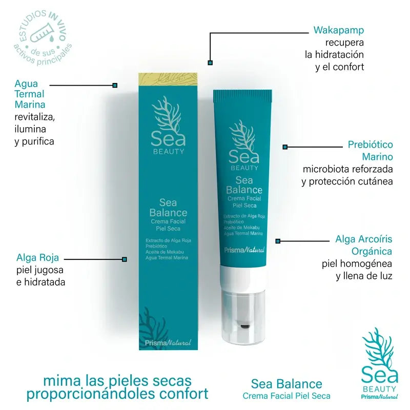 Prisma Natural Sea Balance Creme Facial Pele Seca, 50 ml
