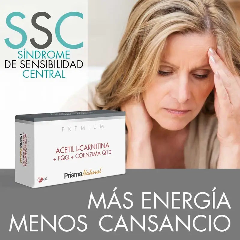 Prisma Premium Acetil L-Carnitina + Pqq + Coenzima Q10, 60 cápsulas