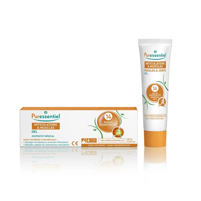Puressentiel Joint & Muscle Gel com 14 óleos essenciais, 60 ml