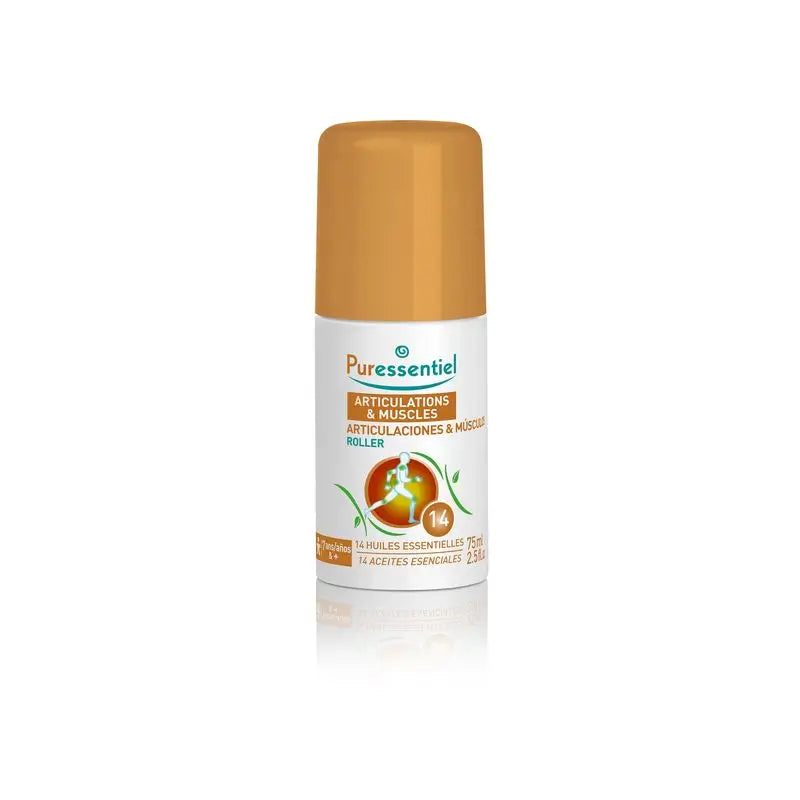 Puressentiel Roller Articulações e Músculos com 14 óleos essenciais, 75 ml