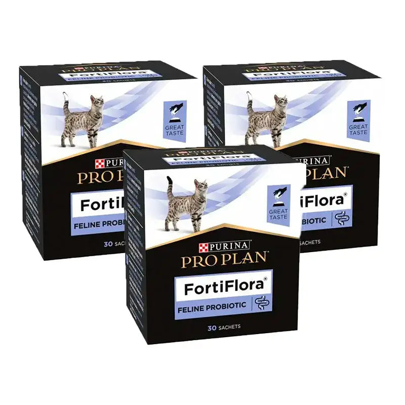 Purina Pro Plan Fortiflora Probiótico para Gatos, Embalagem 3 x 30x1g