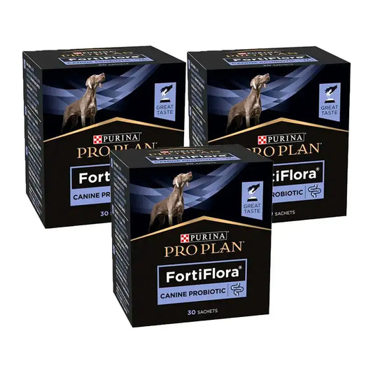 Purina Pro Plan Fortiflora Probiótico para Cães, Embalagem 3 x 30x1g