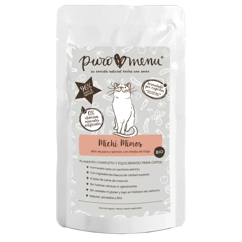 Puromenu Menu Michi Mimos Bio (Peru e Salmão) , 100 g