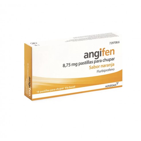 Angifen 8,75 mg 16 Pastilhas com sabor a laranja