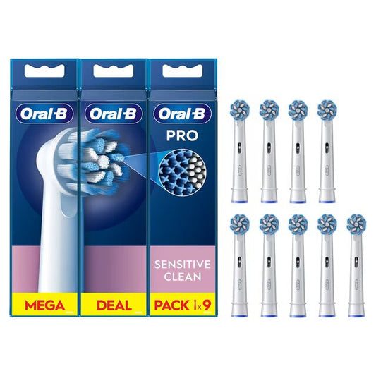 Embalagem de recarga Oral-B Braun Sensitive Clean , 9 peças.