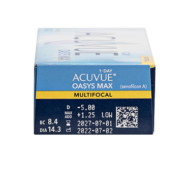 Acuvue Oasys 1 Day With Hydraluxe Daily Toric Lenses , 30 unidades - +1.00,-1.25,170,8.5,14.30
