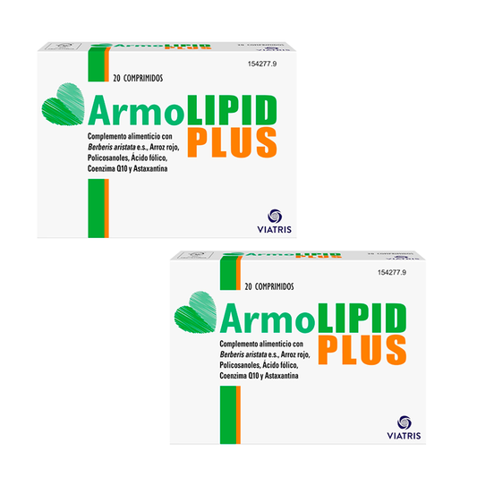 Embalagem de 2 unidades de Armolipid Plus 20 comprimidos