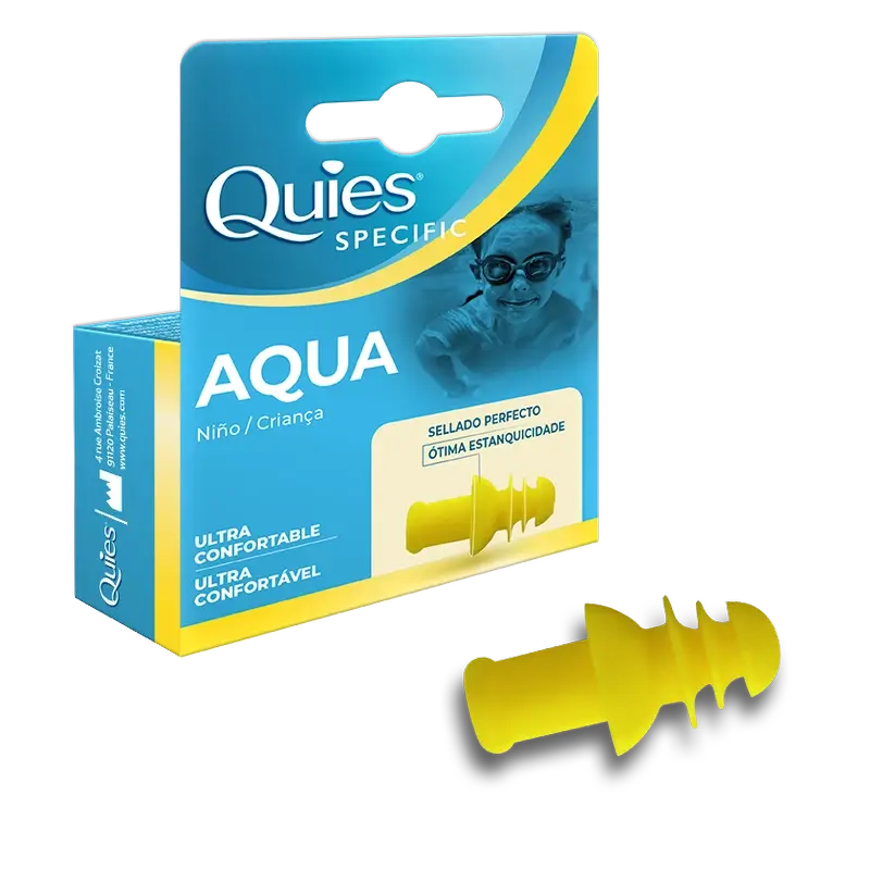 Tampão de ouvido para crianças Quies Specifiq Aqua, 1 unidade.