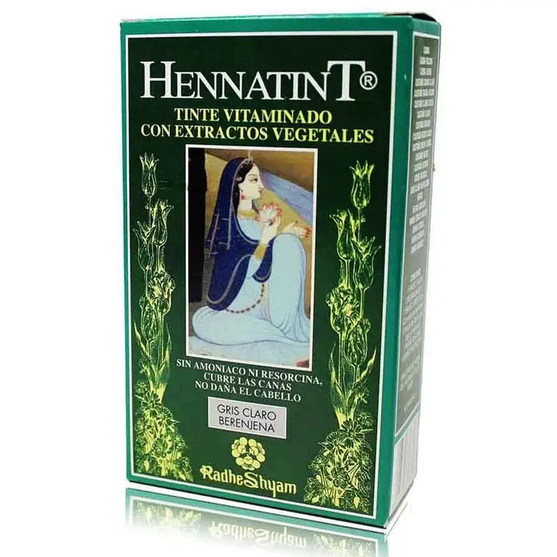 Radhe Shyam Hennatint Cinzento Claro Beringela , 60 ml