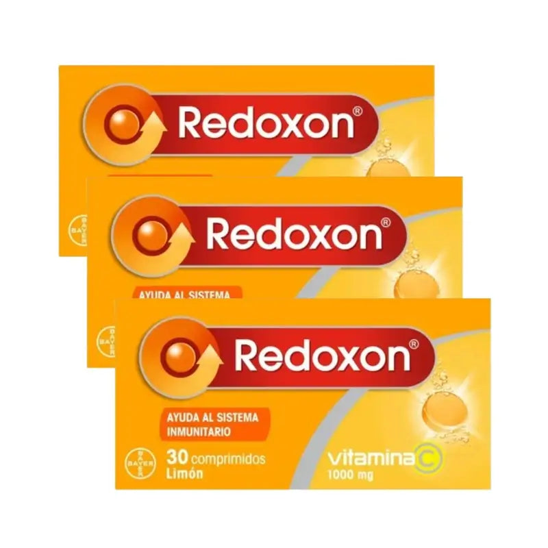 Redoxon Vitamina C com sabor a limão, 3X30 comprimidos efervescentes