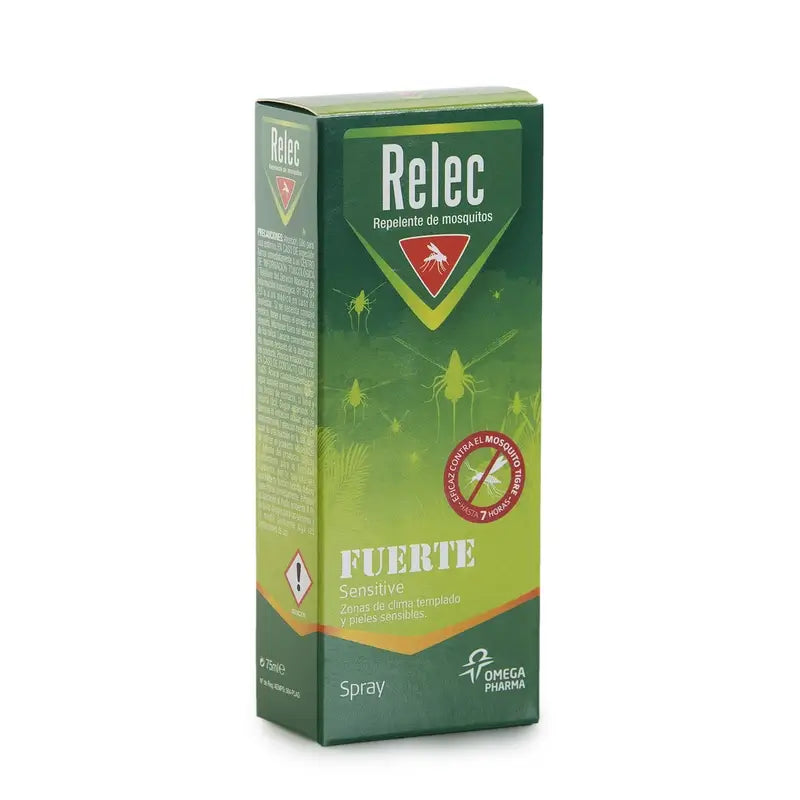 Relec Fuerte Sensitive Family Spray Repelente de Mosquitos, 75 ml