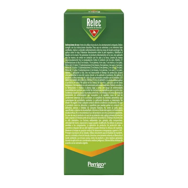 Relec Fuerte Sensitive Family Spray Repelente de Mosquitos, 100 ml