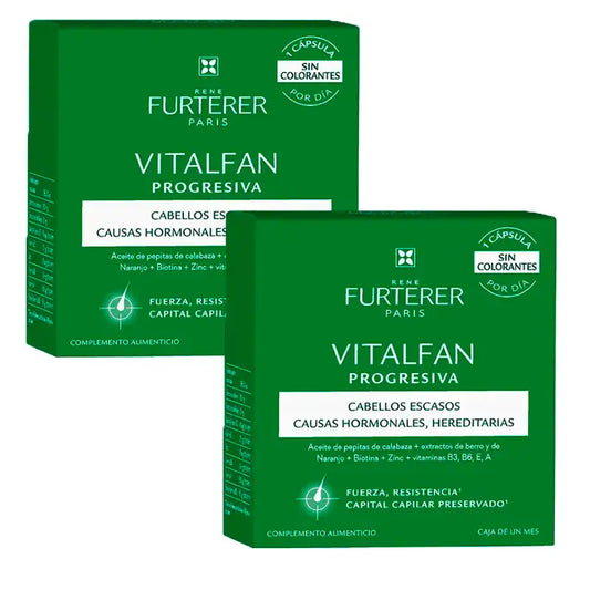 Rene Furterer Vitalfan Queda de Cabelo Progressiva, Embalagem 2 x 30 cápsulas