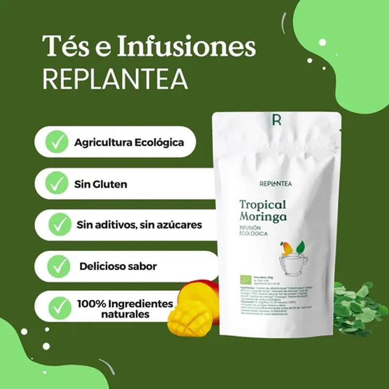Replantea Infusão Orgânica de Moringa e Manga, 100 g