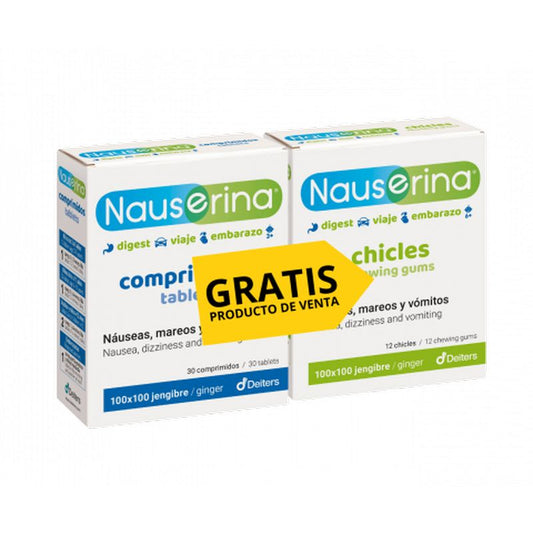 Deiters Nauserina 30 Comprimidos + Pastilha Elástica Grátis