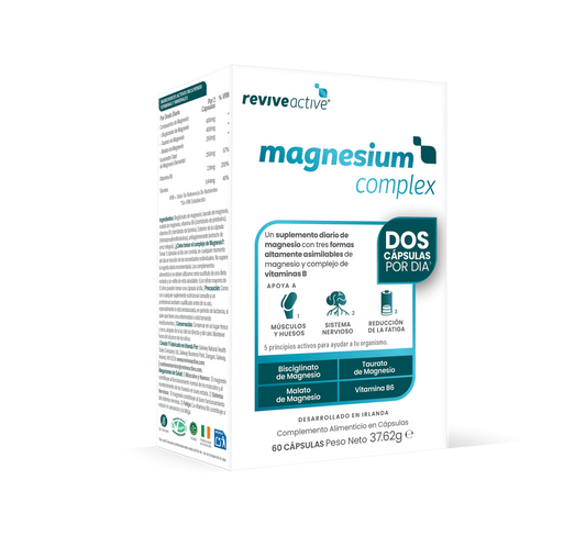 Revive Active Tri-Magnesio Complex + B6, 60 cápsulas