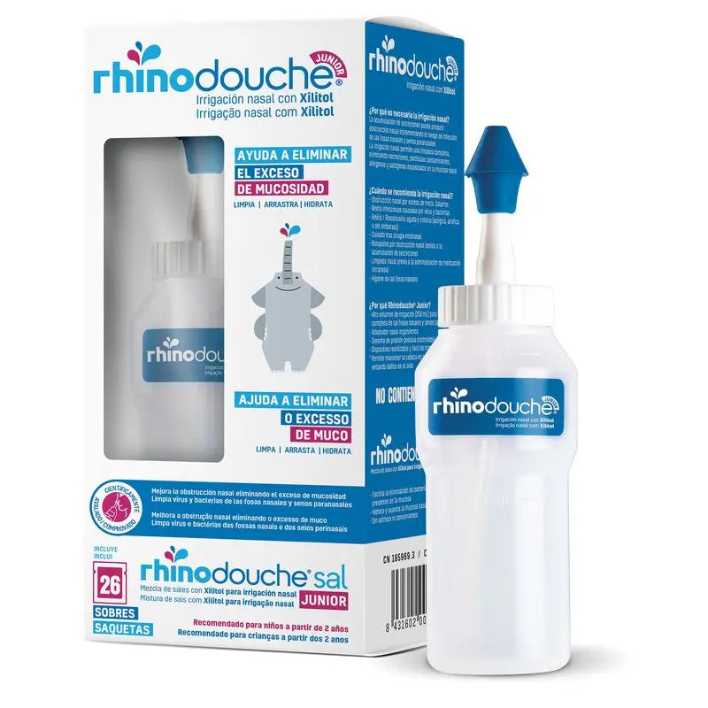 Rhinodouche Junior Irrigador Nasal 250 ml + Sal Junior 26 saquetas