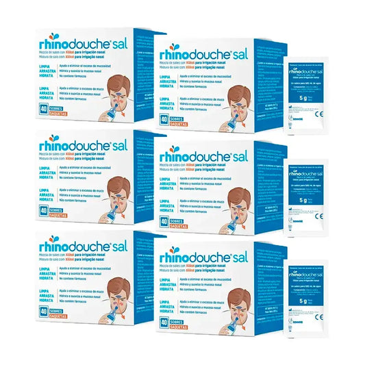 Sal de Rhinodouche, embalagem 6 x 40 envelopes