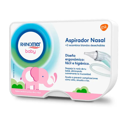 Aspirador nasal Rhinomer Baby para bebé + 2 recargas suaves