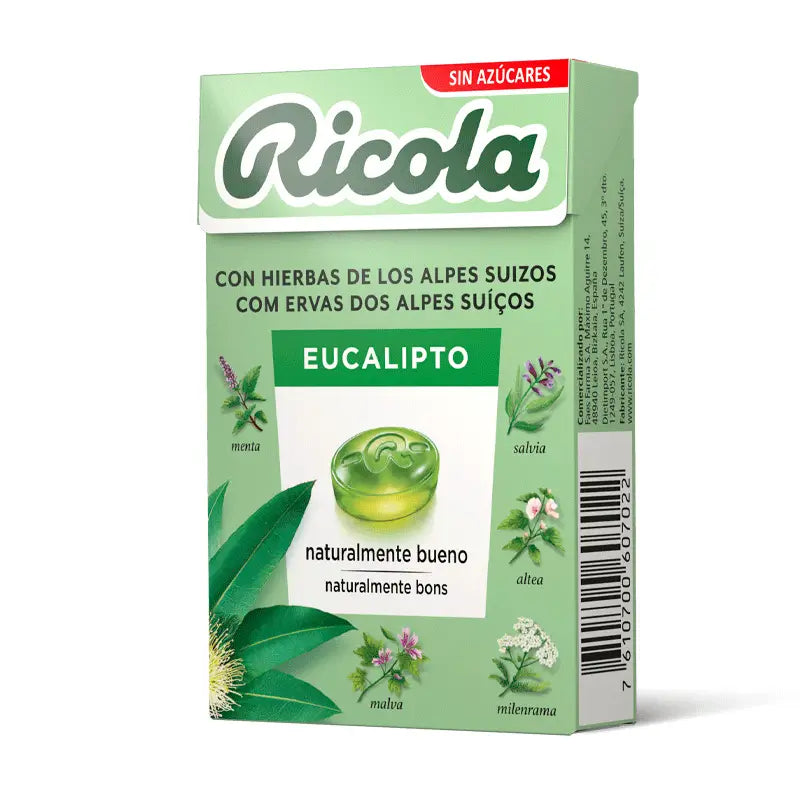 RICOLA CANDIES EUCALIPTO SEM AÇÚCAR 50 G