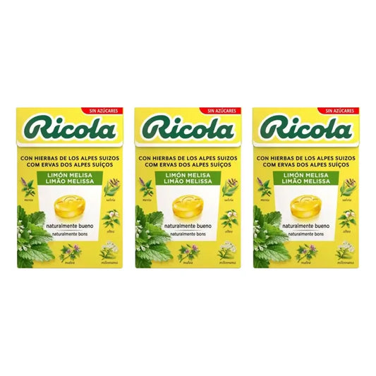 Ricola Rebuçados sem açúcar Limão 3 x 50 g