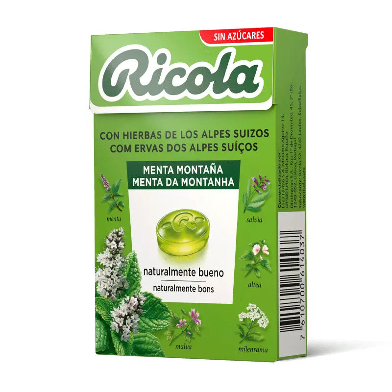 BALAS DE RICOLA SEM AÇÚCAR MENTA MONTANHA 50 G