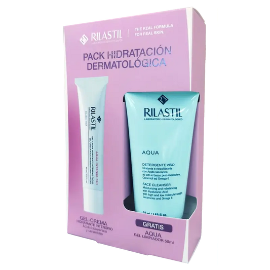 Rilastil Aqua Hidratante Dermatológico Facial, 40 ml + 500 ml