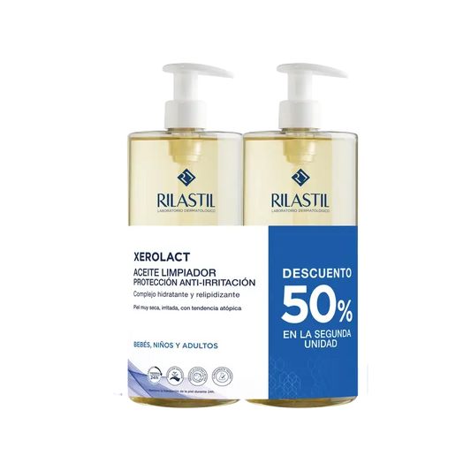 Rilastil Duplo Xerolact Oil 2A 50% Desconto 1L, 1000ml + 1000ml
