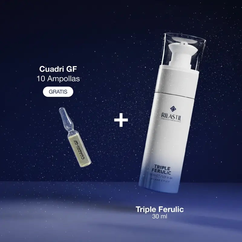 Pacote de Natal Rilastil Radiance, 30 ml + 10 ampolas x 1,5 ml